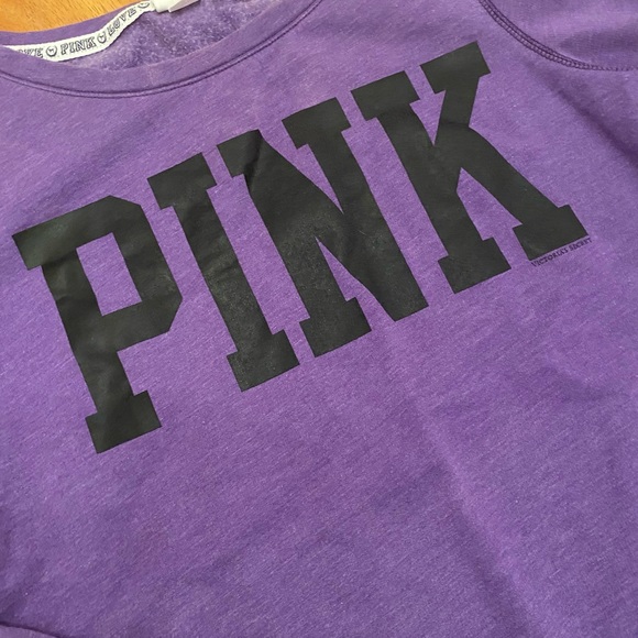 Pink purple & blk long sleeve  sweatshirt NEW sz S - Picture 5 of 13